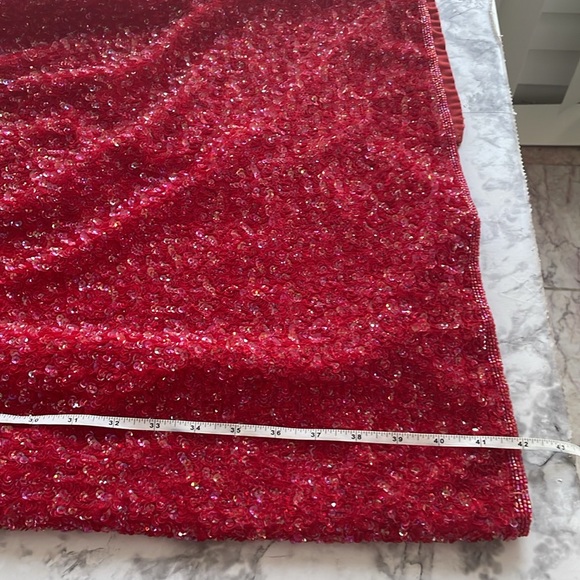 VGT 60’s SYLVIA ANN sequin cherry red dress size large - Picture 13 of 15
